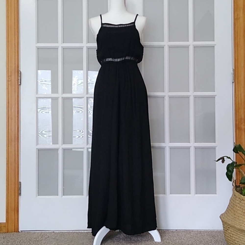 NEW Tiare Hawaii Spaghetti Strap Lattice Crochet Back Maxi Dress - One Size - Picture 2 of 15